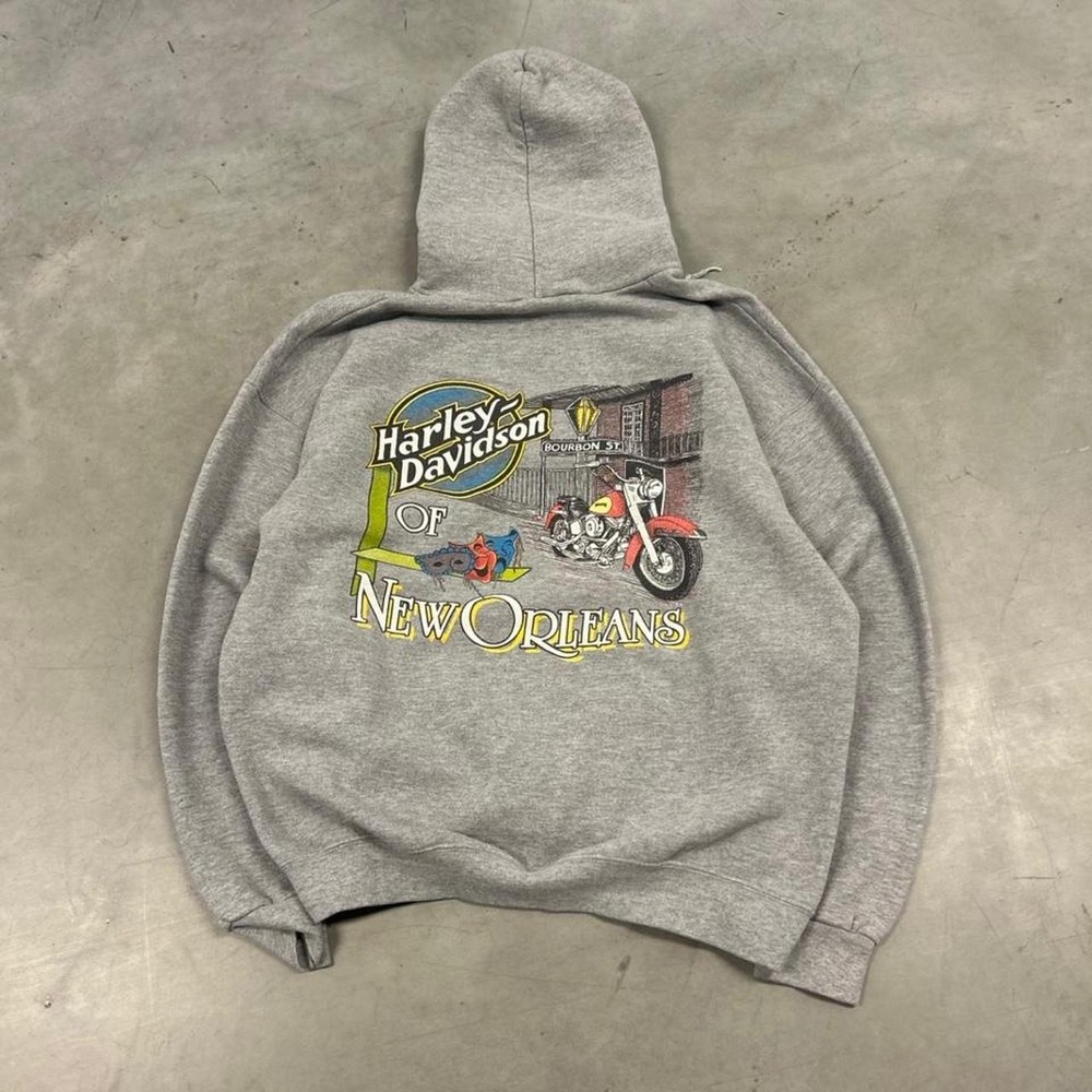 Vintage 90's Harley Davidson grey hoodie